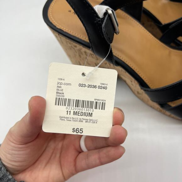 a.n.a Womens Billie Heeled Sandals Black Color Size 11M - Picture 9 of 13